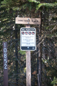 Thoma-Tuchuck Tr No 19 Trailhead Signage, Oct 6, 2024 - W. K. Walker